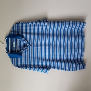 PGA Tour Golf Shirt XXL Blue and White